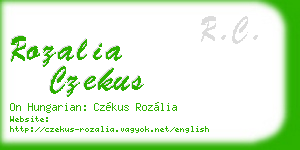 rozalia czekus business card