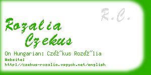 rozalia czekus business card